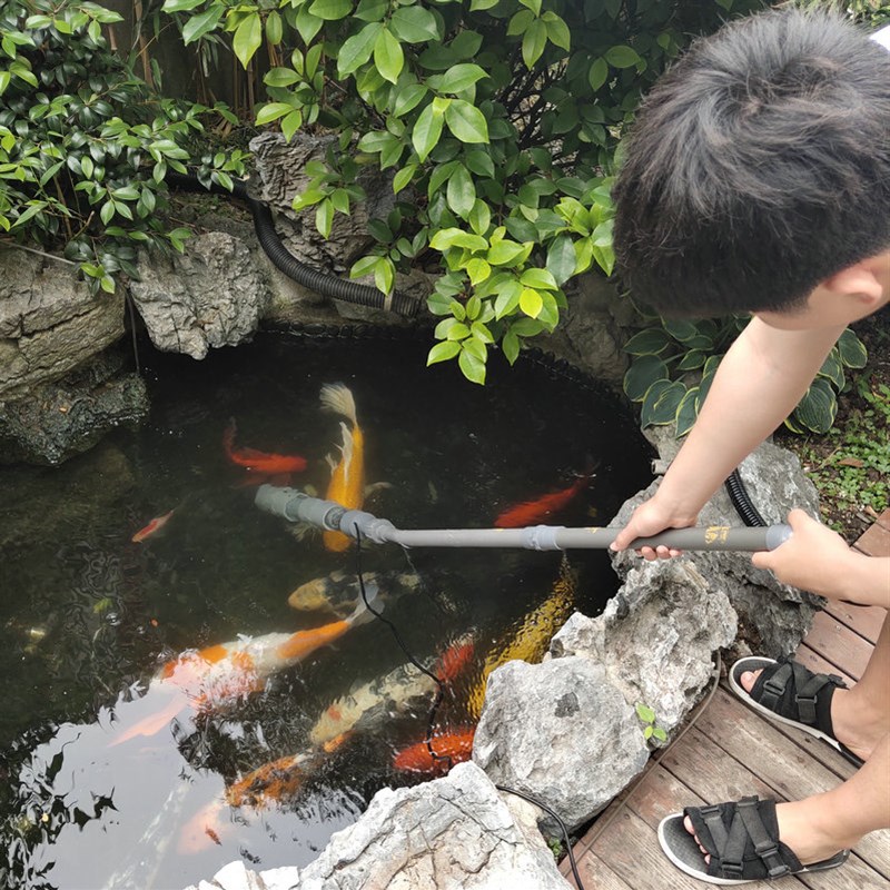 锦鲤鱼池吸污机游泳池底吸污泥机吸树叶沙子吸鱼粪便器泳池清洁机