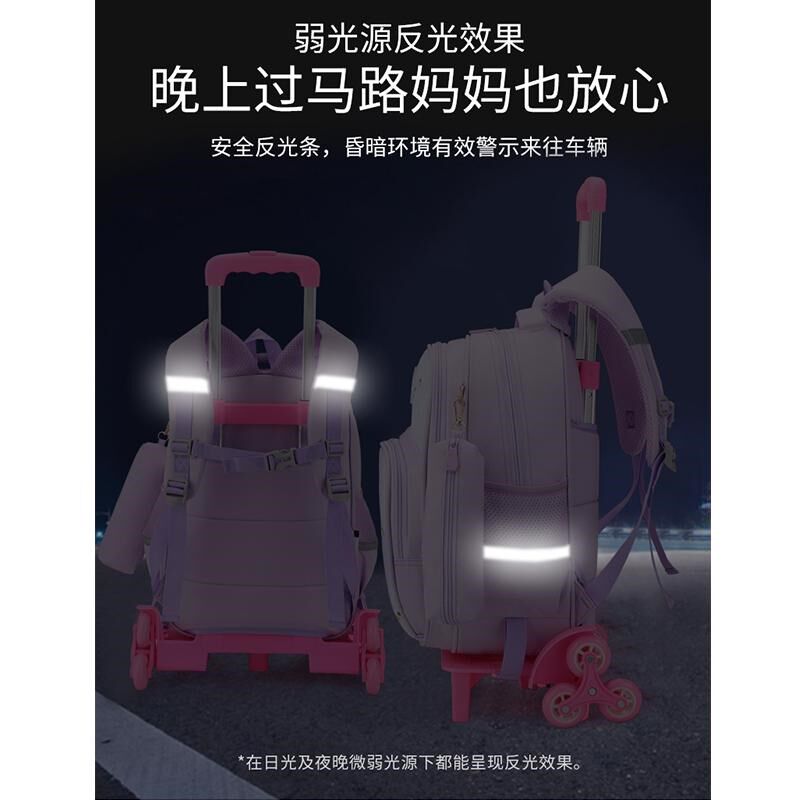 儿童拉杆书包男生小学生一到三四年级2025新款爬楼拉杆箱男童防水