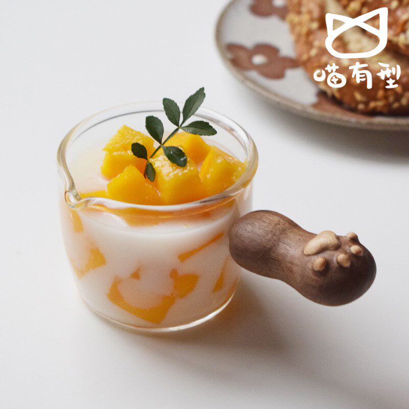 【猫爪小奶杯】酿秋x喵r有型可爱浓缩咖啡玻璃杯度量杯果酱公道杯