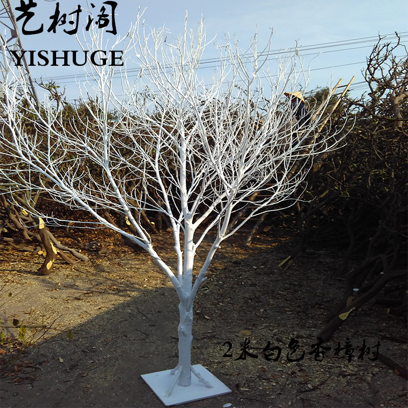 白色干树枝造景干枝树干许愿树枯树室内造型树枝干原木树枝装饰树