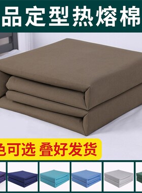 手工纯热熔棉成型军绿色被豆腐块定型标准内务棉被无帆布定型被子