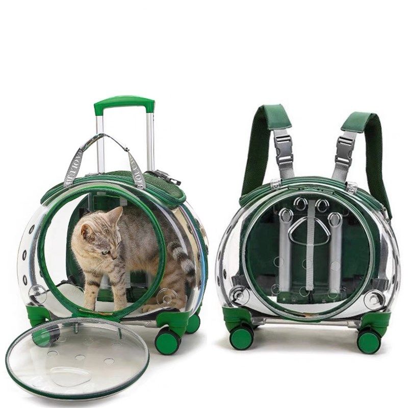 猫包透明拉杆箱h可双肩背猫咪外出便携包狗狗旅行行李箱宠物太空