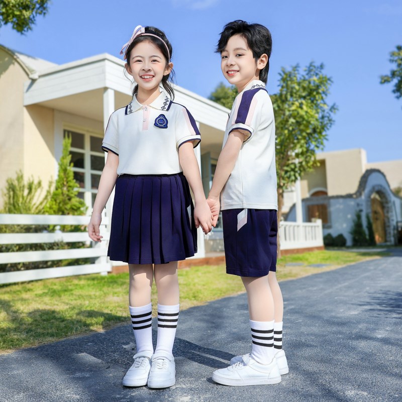小学生校服春夏秋装学院风幼儿园服班服四件套2025新款粉色棒球服
