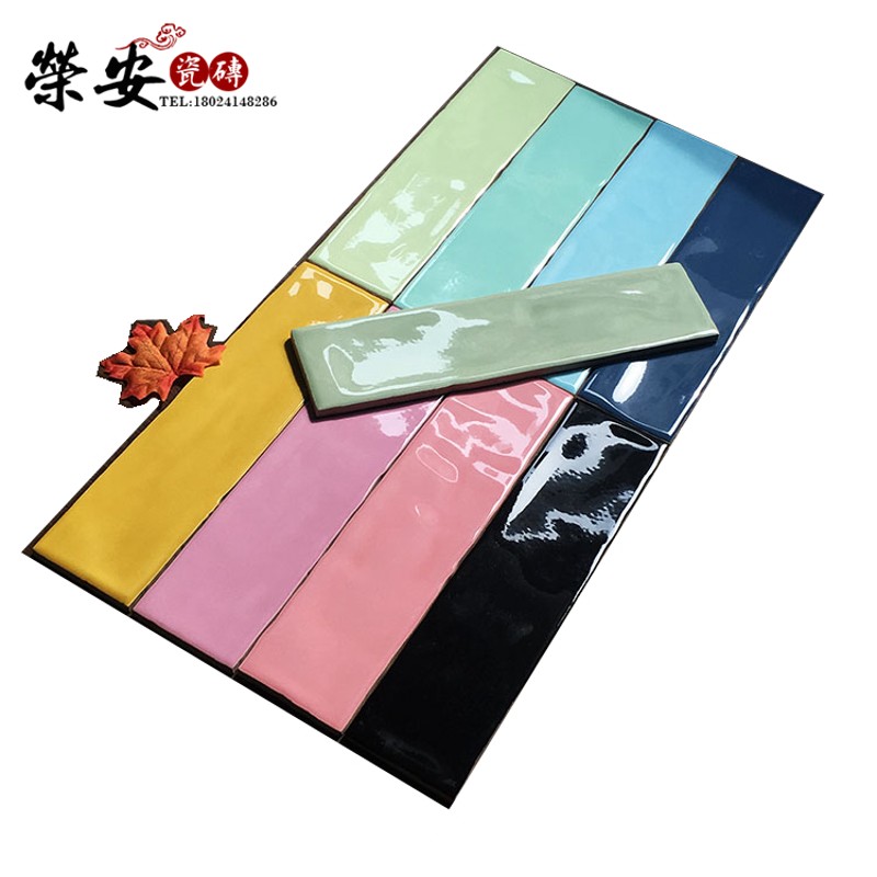 哑光小瓷砖厨房墙砖卫生间内墙砖面包砖50X200哑面地铁Z砖彩色瓷