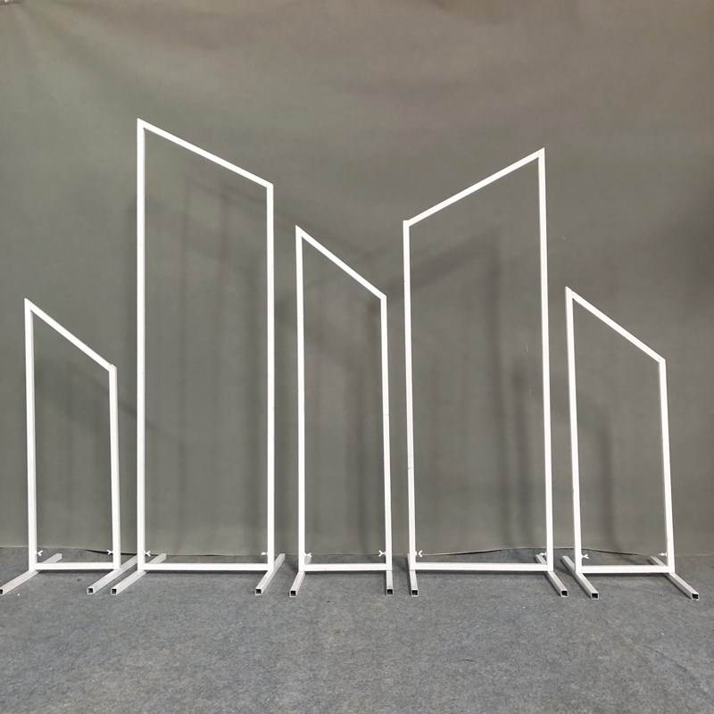 舞台背景摆件斜边装饰婚礼三角屏风路引新款布置路引道具铁艺婚庆