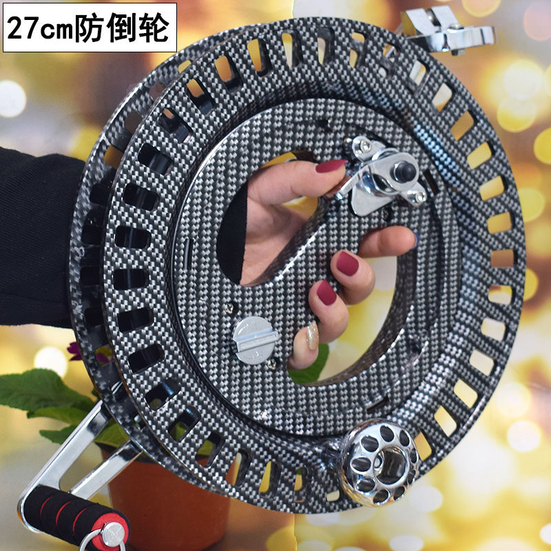 风筝轮手握轮风筝线盘手摇轮带手刹防倒转风筝轮线轮线盘