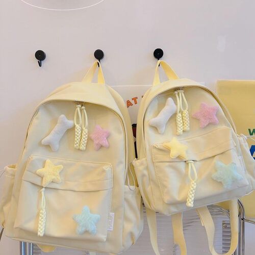 书包女生中学生高中生大学生简约心少年感宝藏双肩揹包女