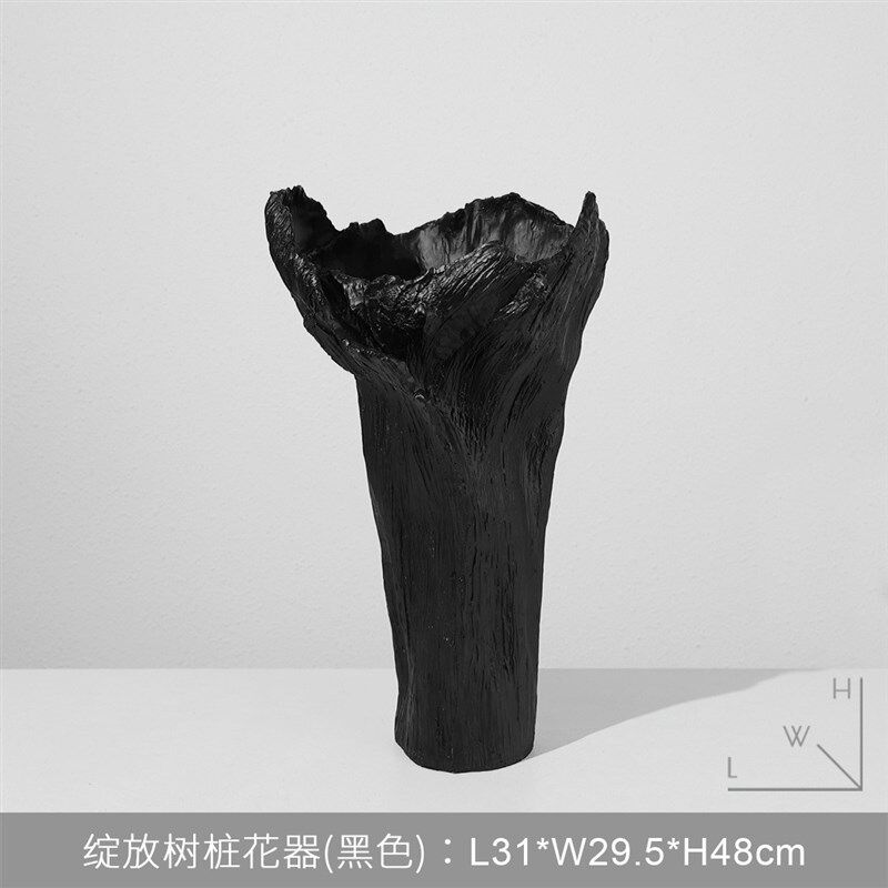 餐厅简约客厅茶几法式干花瓶花器售楼处展厅酒店大堂摆件软装饰品