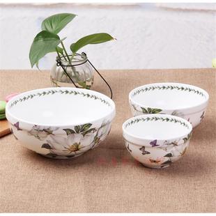 白玫瑰花 韩式 白玉兰花护边饭碗 家用骨瓷汤碗 创意面碗餐具套装