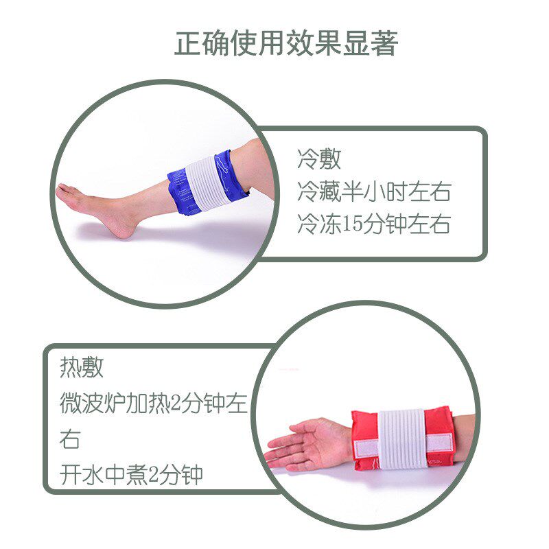 运动冰敷袋冷热方形绑带冰敷袋可捆绑冷敷热敷冰袋降温袋应急冰袋图片