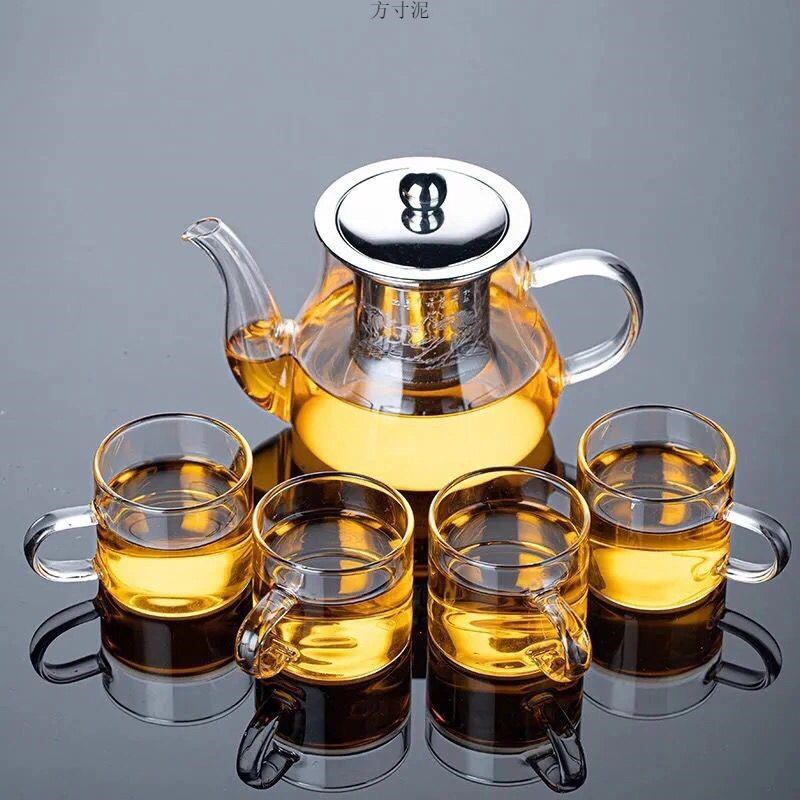 透明玻璃茶具套装家用简约客厅耐高温功夫茶杯子公道杯泡茶壶