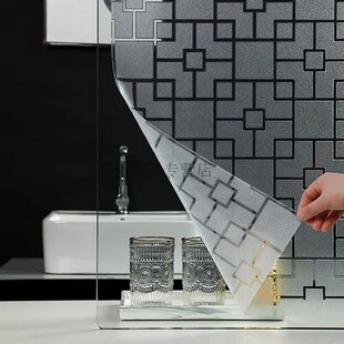 窗户玻璃贴纸中式古典装饰遮光窗贴透光不透明客厅阳台推拉门贴膜