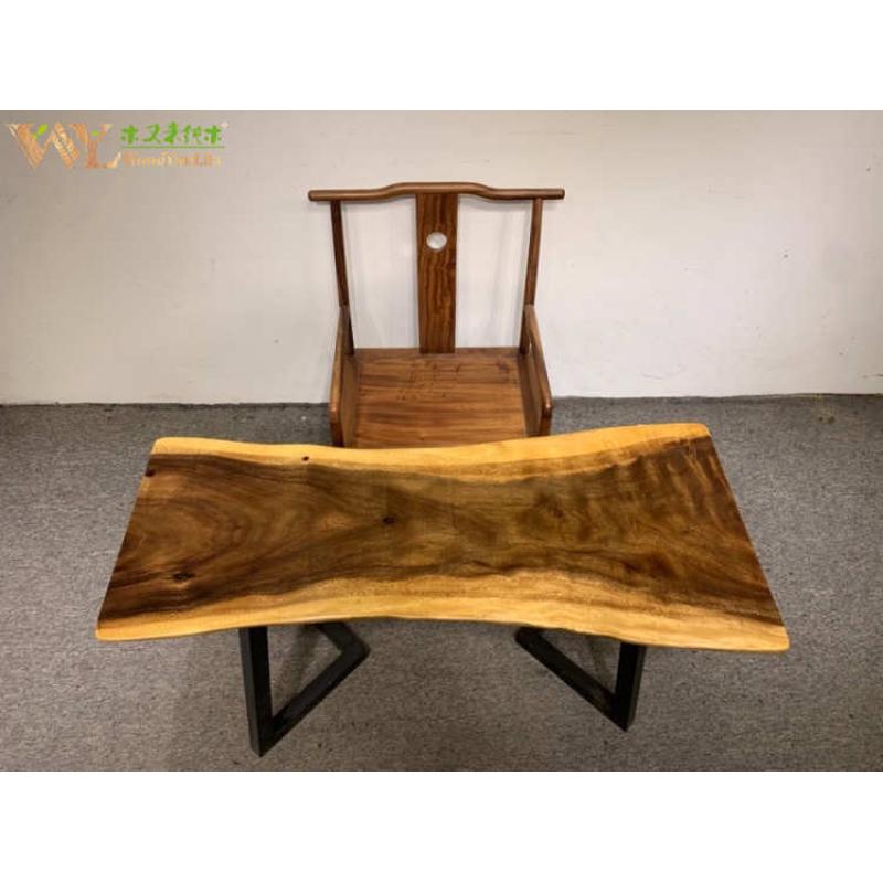 桌根雕实木板大板桌椅整茶桌桌大板会议桌原木泡不规则自然办公