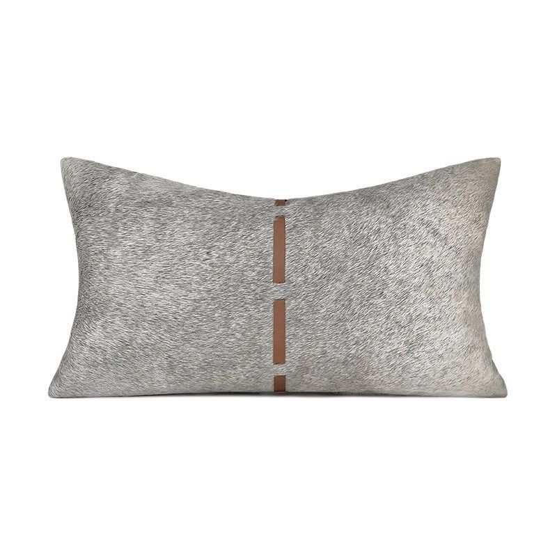 抱枕样板房间装饰简约沙发客厅棕色马毛搭配枕床靠垫民宿棉靠枕套