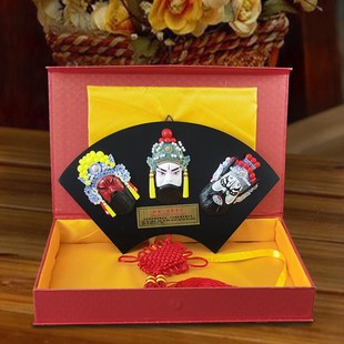 中国风京剧脸谱挂件扇形挂饰川剧戏曲酒楼餐厅饰品出国商务礼品