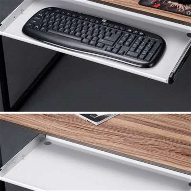 新款办公桌电脑键盘托架键盘抽屉二节滑轨吊装键盘托支架导轨配件
