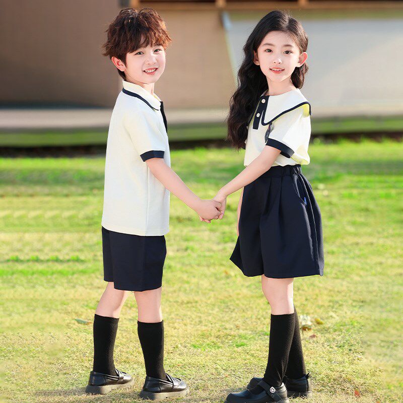 英伦学院风小学生校服套装夏季新表演服儿童合唱演出班服幼儿园服