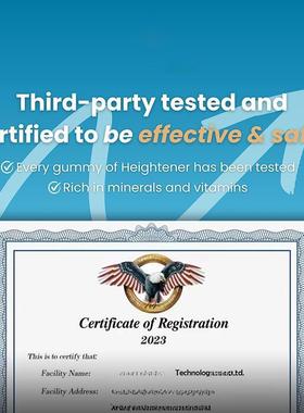 现货跨境外贸爆款身高软糖HEIGHTENER GUMMISE60粒