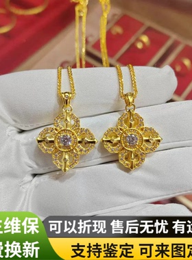 水贝金包银十字金刚杵项链轻奢女