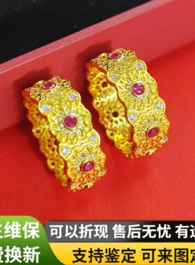 水贝女金包银繁星戒指不掉色礼物