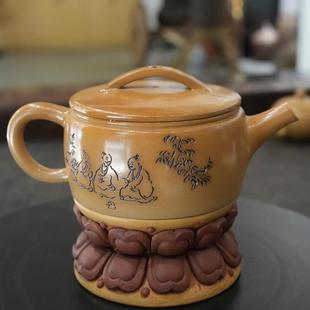 云南建水紫陶品茶茶壶陶瓷茶具泡茶壶紫砂家用手工单壶复古日式