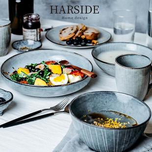 盘子碗陶瓷餐具套装 HARSIDE 碗碟套装 高颜值新款 乔迁送礼家用 日式