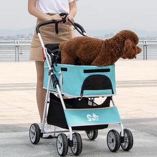 猫咪柯基中小型犬外出便携手推车可折叠分离 DODOPET宠物狗狗推车