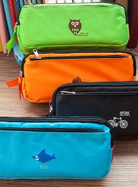 广博文具广博HBD02359糖果色大容量笔袋多功能文具袋学生铅笔盒多