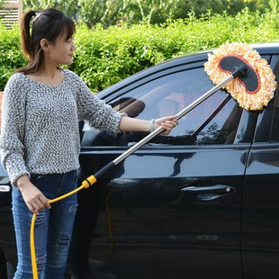 通水洗车拖把喷水多功能可刷车刷子家用棉线刷不伤车工具清洁