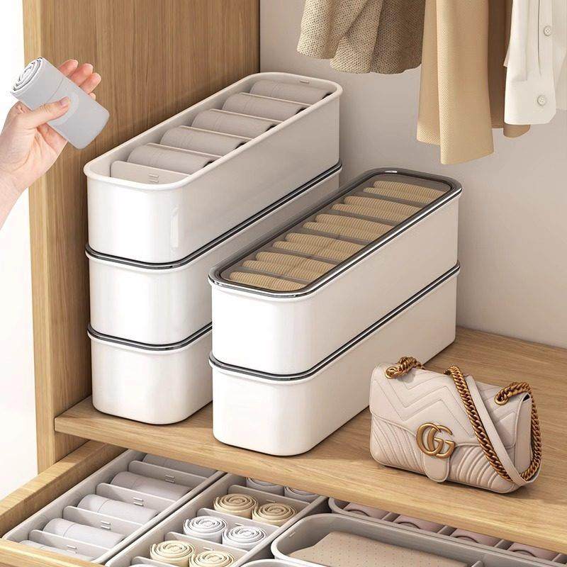 日本品质袜子收纳盒家用衣柜内裤分格整理贴身衣物三合一抽屉收纳,收纳整理,内衣收纳盒,淘宝优惠券,粉丝福利购,淘宝优惠卷