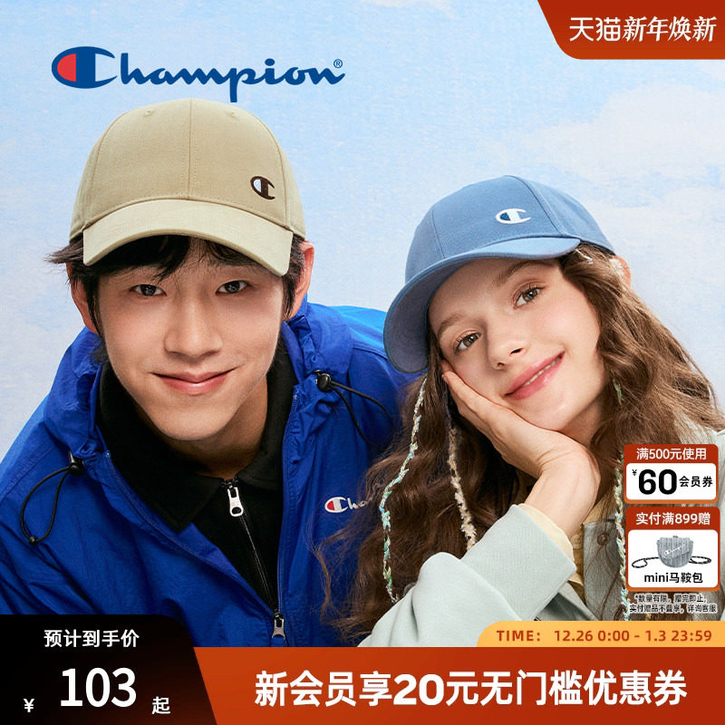 Champion冠军2025年新款棒球帽男女情侣休闲鸭舌帽子户外