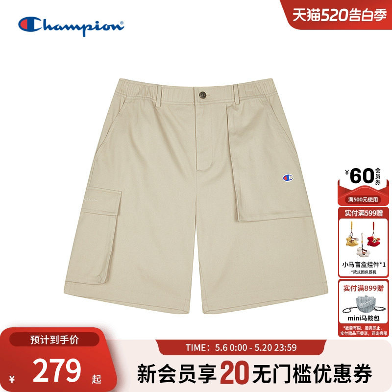 champion冠军男士短裤工装裤贴布大口袋五分裤