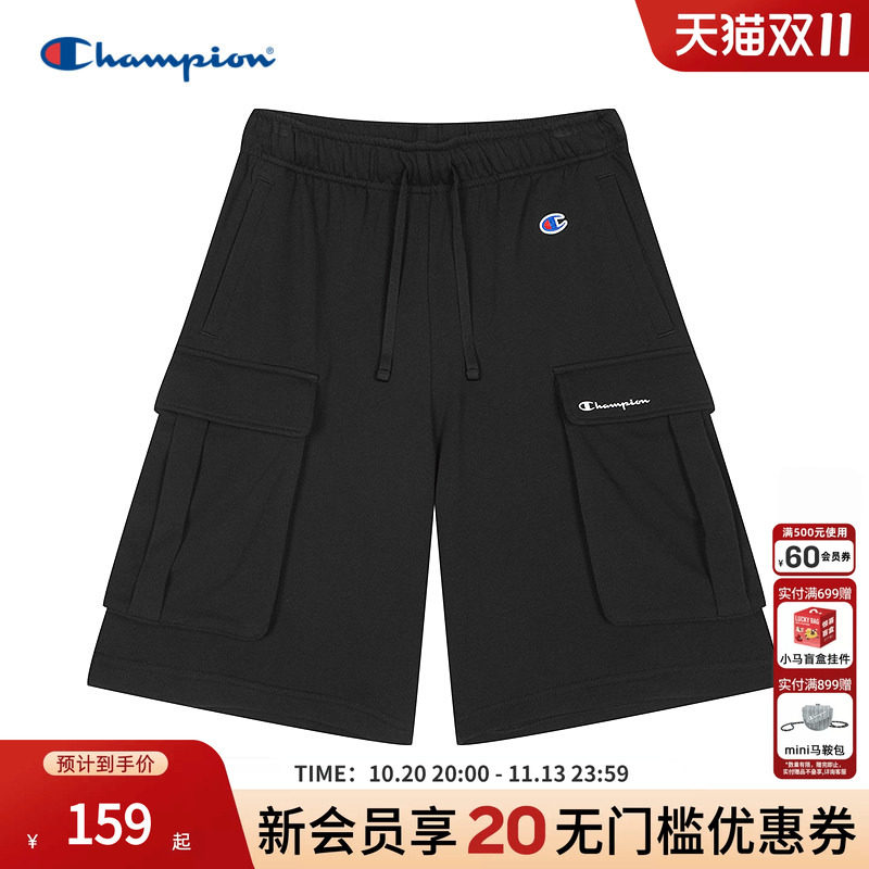 champion冠军男士短裤五分裤多口袋工装裤弹力腰头