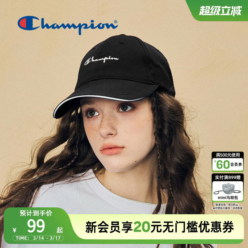 Champion冠军刺绣棒球帽男女鸭舌帽美式休闲复古遮阳老钱风帽