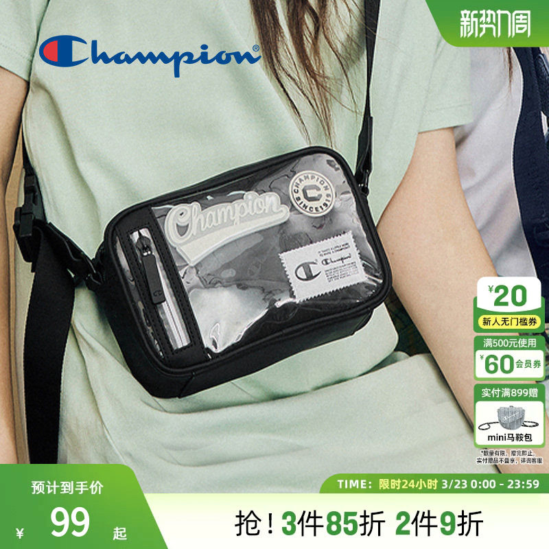 Champion冠军官方相机包男斜挎包精致潮流手机包徽章单肩包包女款
