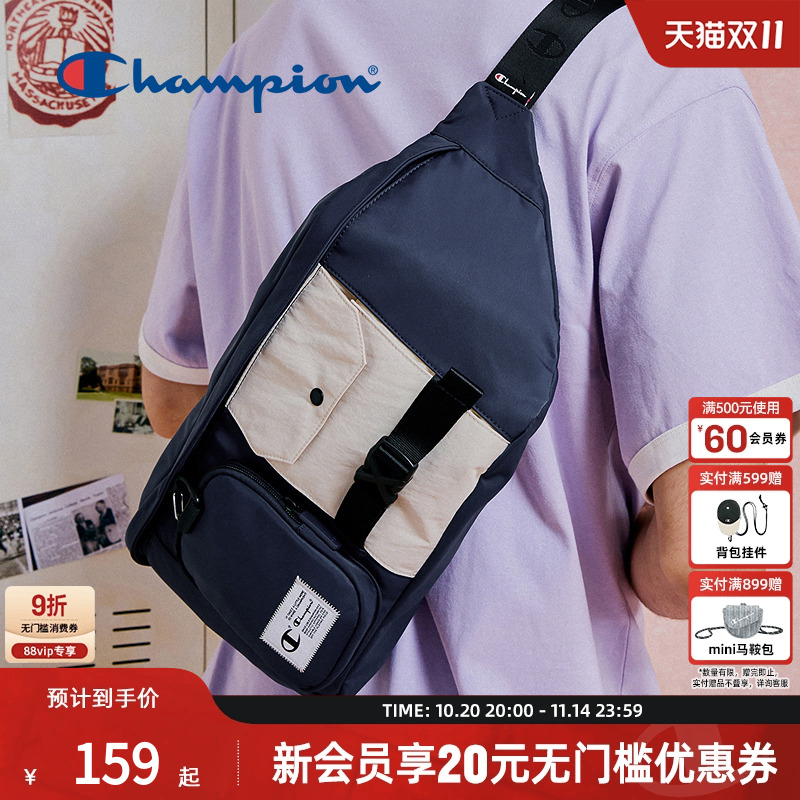 Champion冠军官方多口袋工装斜挎包夏季休闲男女单肩包胸包大容量