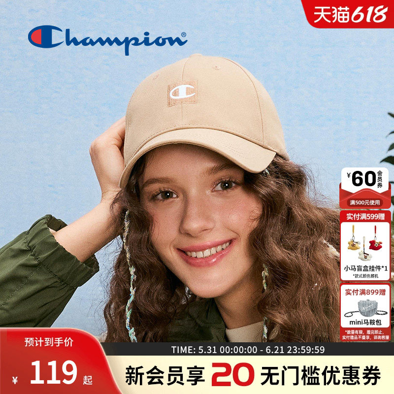 Champion冠军棒球帽休闲情侣潮流遮阳鸭舌帽男女美式透气休闲旅行