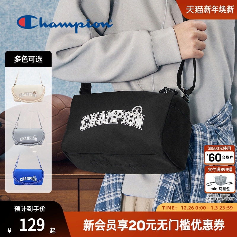Champion冠军官方单肩包女手提大容量休闲大气风斜挎包男户外