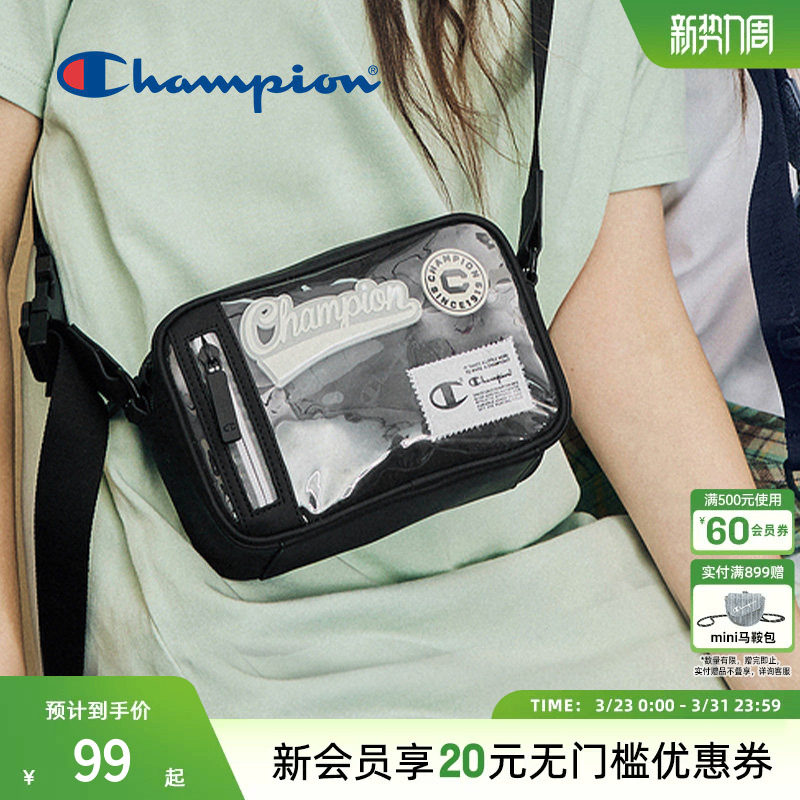 Champion冠军官方相机包男斜挎包精致潮流手机包徽章单肩包包