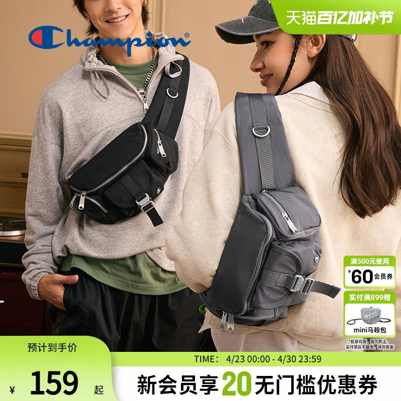 Champion冠军腰包大容量休闲男女潮流复古胸包单肩包通勤官方正品