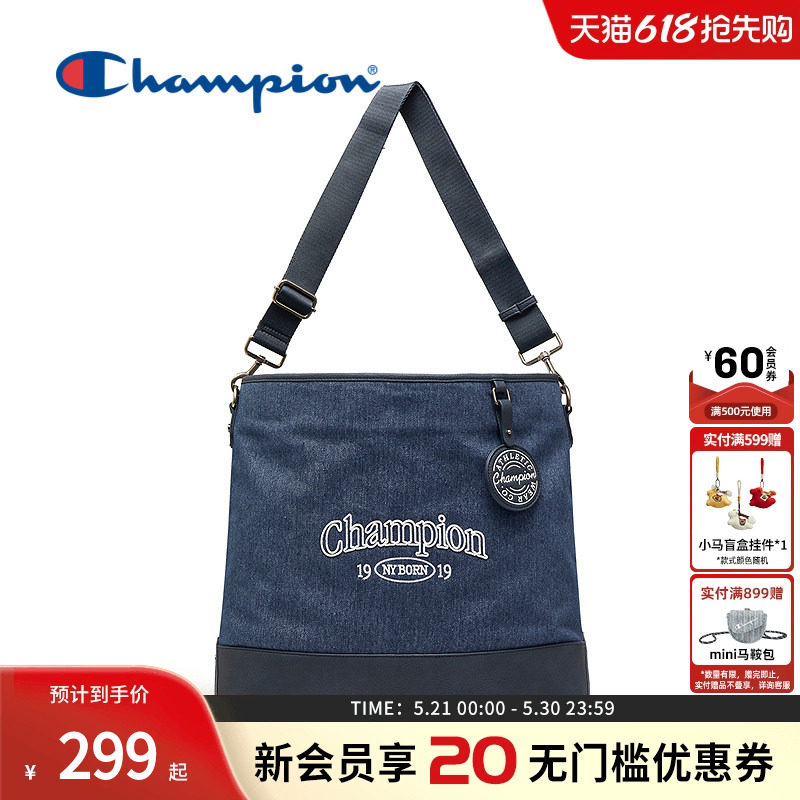 champion冠军新款hobo流浪包包单肩包手提斜挎帆布牛仔包