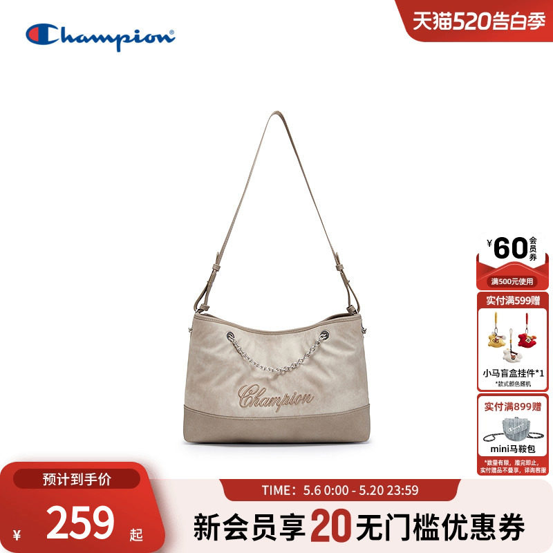 champion冠军26夏季新款运动斜挎包链条包女士出游两用包包