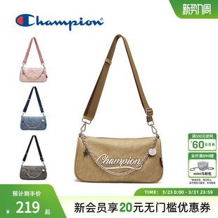 CHAMPION冠军春新链条斜挎包两用腋下包牛仔包甜美粉女 吉杰