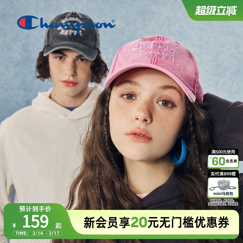 Champion冠军官方复古软顶棒球帽女遮阳鸭舌帽男休闲运动帽