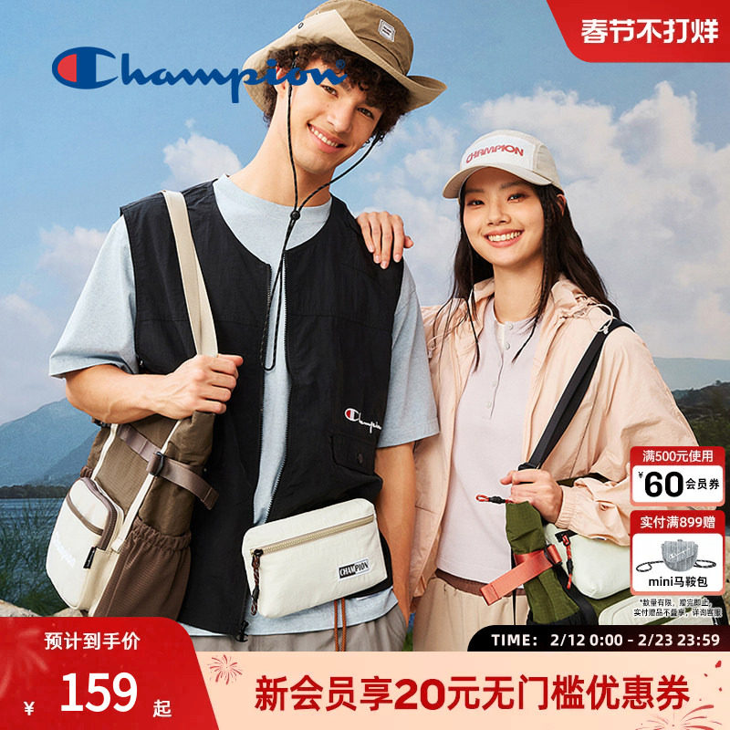 Champion冠军单肩包男漫野大托特包女士户外斜挎包旅游电脑包