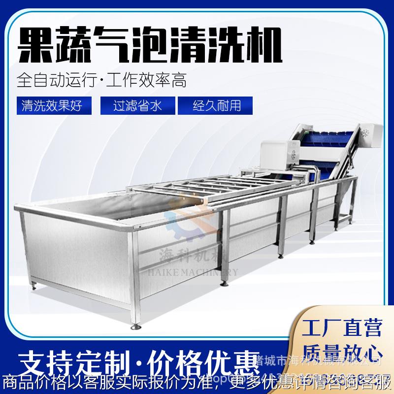 食品厂气泡清洗机 牛蒡丝蕨菜翻滚喷淋清洗机 黄桃罐头蒸煮漂烫机