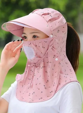 骑车防晒帽吹不翻夏季女士大檐