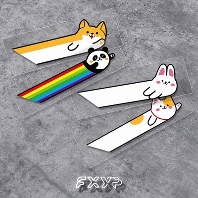 飞天萌宠个性创意电动摩托车贴纸