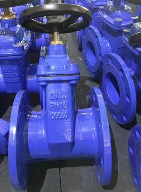 德标F4弹性座封闸阀GGG50法兰软密封暗杆闸阀DIN3202DN1008050