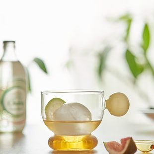 肆月自制创意水杯高颜值玻璃杯茶杯带把手家用透明杯子女生ins风